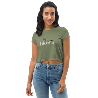 Lit as in Literature Cropped Tee