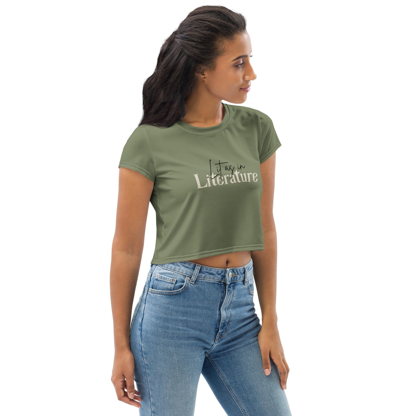 Lit as in Literature Cropped Tee