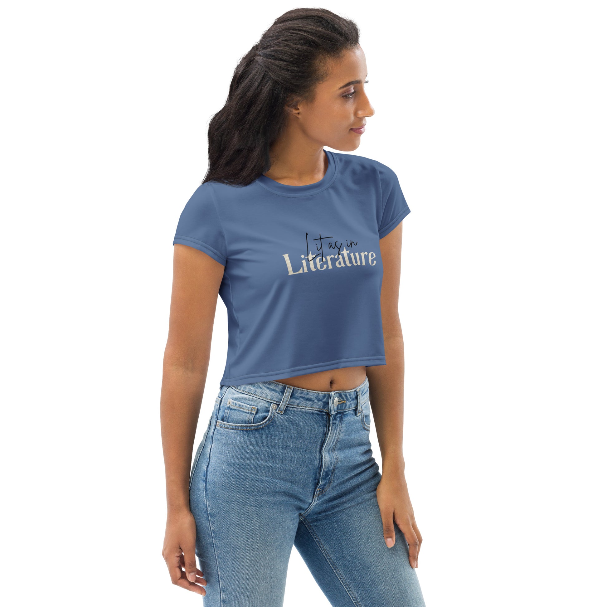 Lit as in Literature Cropped Tee