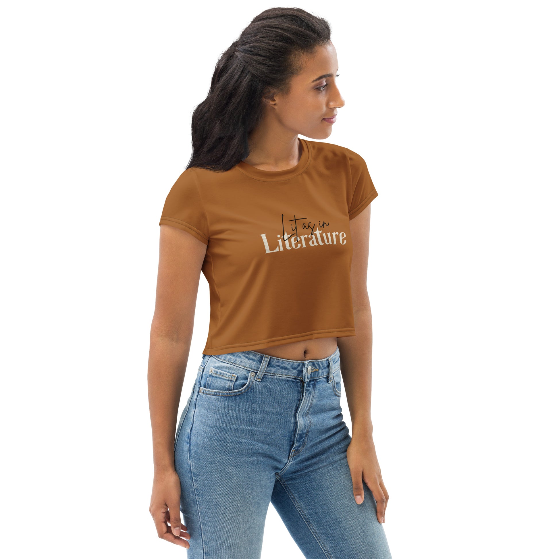 Lit as in Literature Cropped Tee